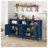 Kylith 59'' Farmhouse 4-Door Sideboard Buffet With Power Outlets & USB Ports And Open Shelf-2082452199