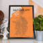 « Salt Lake City Map », impression d’art graphique orange-31737293