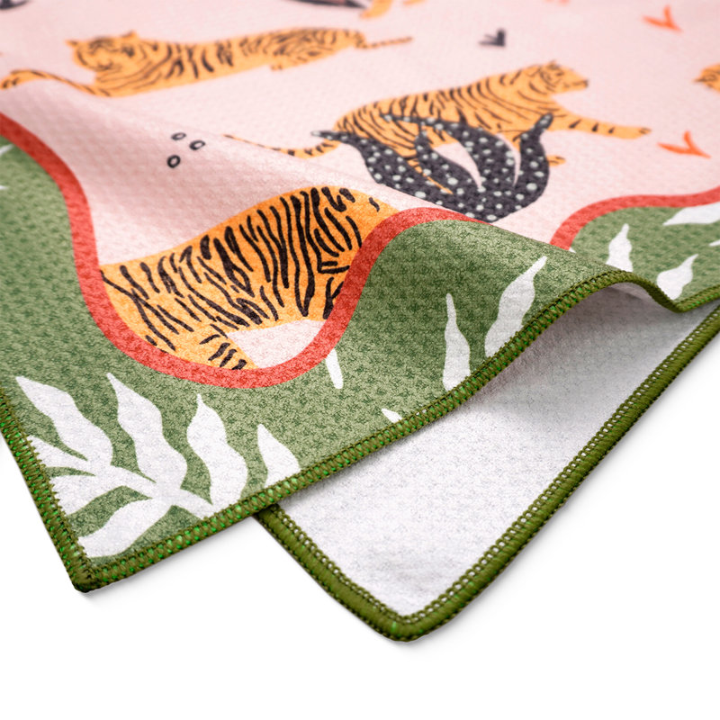 Printed GRS Microfiber Towels - 18 X 30", Big Cats