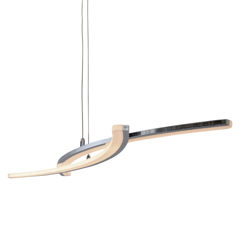 Curve - Light Silver LED Kitchen Island Pendant