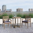 Ensemble bistro long en acacia 27,5 po avec coussins Anahat