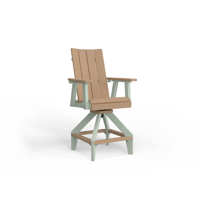 SOL Outdoor Bar Stool, Seafoam, Black