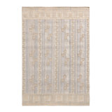 Scandinavian Hand Knotted Wool Geometric Area Rug