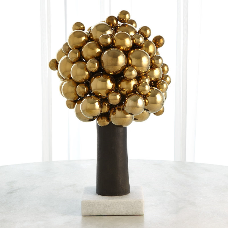 Bubbles For Brains, Brass, 23" H x 15" W x 13" D