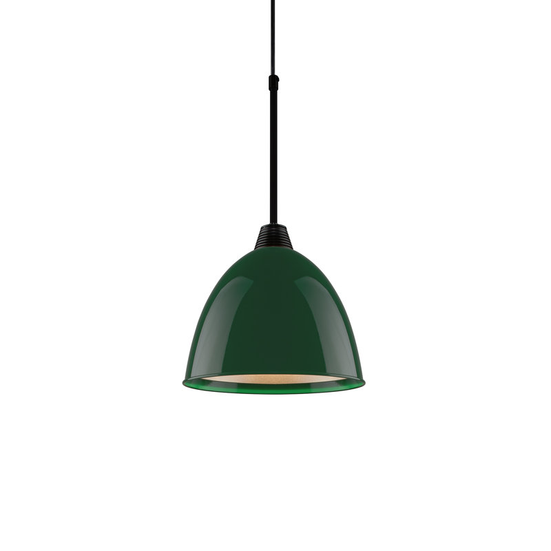 Classic 9" Bronze Mini Pendant with Gypsy Red Shade LED Lighting