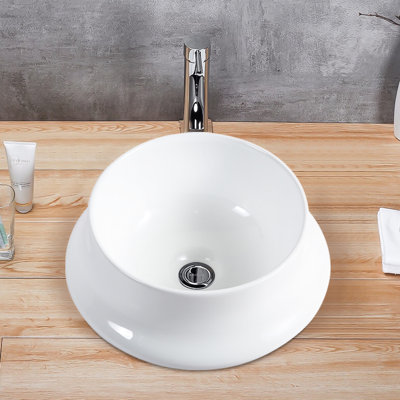 Lavabo vasque en céramique blanche