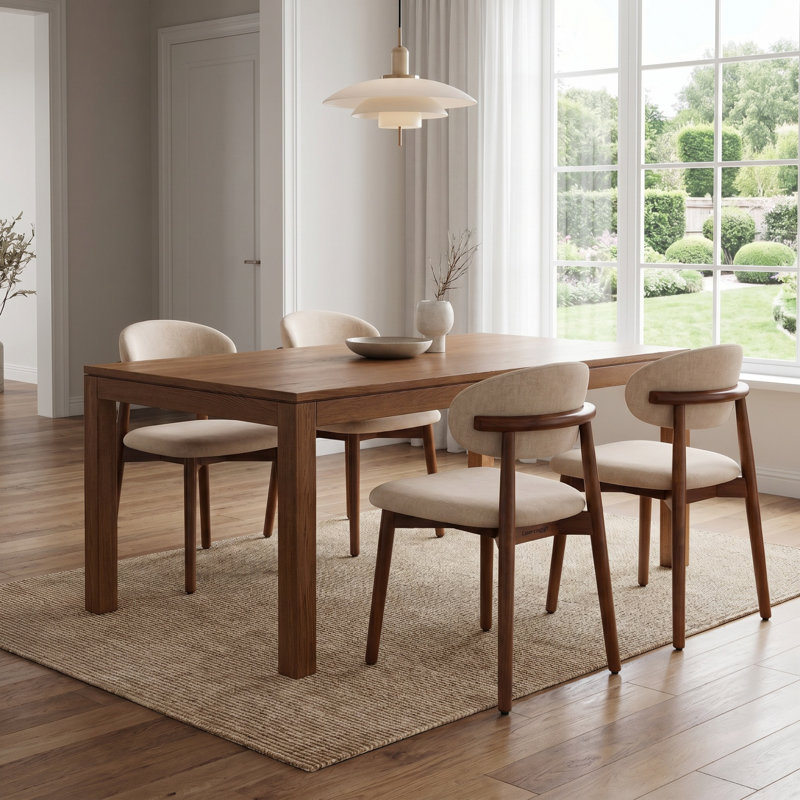 Ensemble de 4 chaises sans accoudoirs, Chameau clair
