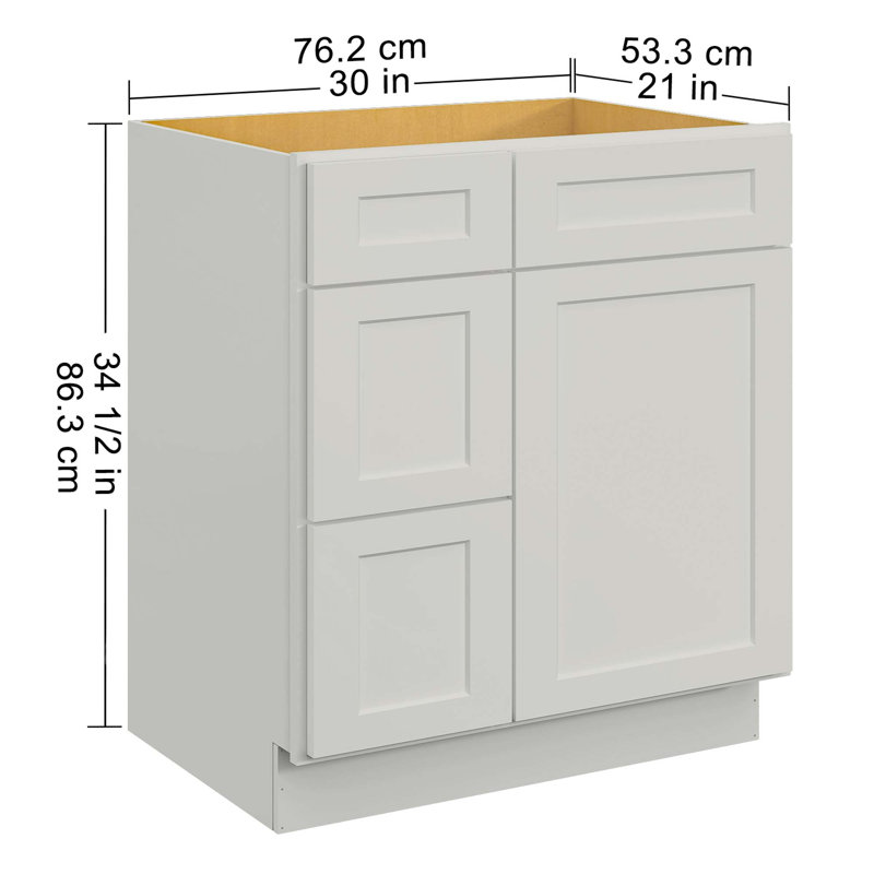 30 po X P 21 po P x 34,5 po Armoire de cuisine H Assemble, Gris clair