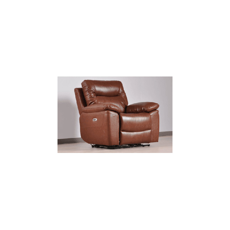 Celarian Genuine Leather Electric Power Recliner Armchair, Tan