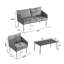 Raelynn Outdoor 4-Piece Conversation Set With Woven Rope & Cushions