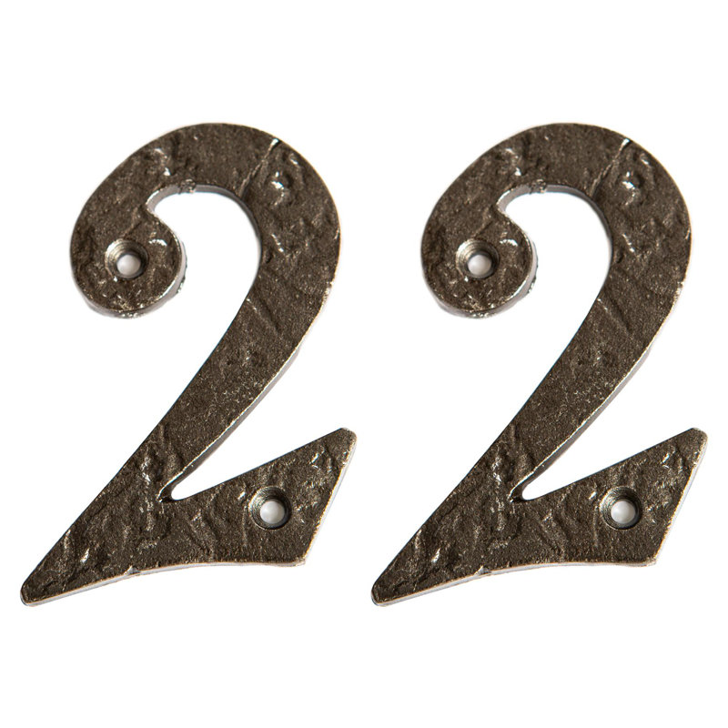 8.7cm H Iron House Number