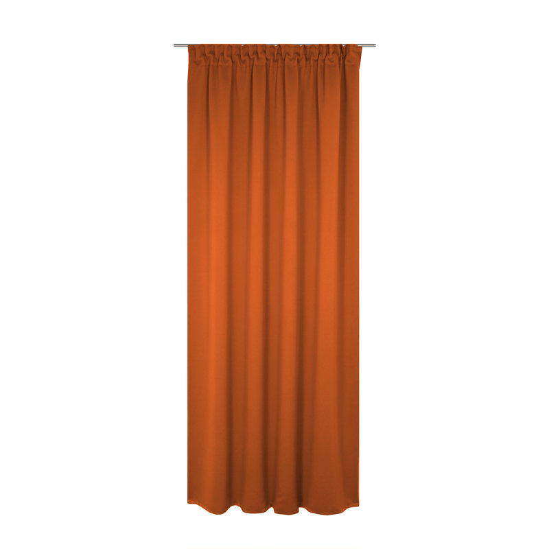 Newbury 67% Polyester And 33% Cotton Room Darkening Single Curtain Panel, 130cm Width x 295cm Drop, Terra