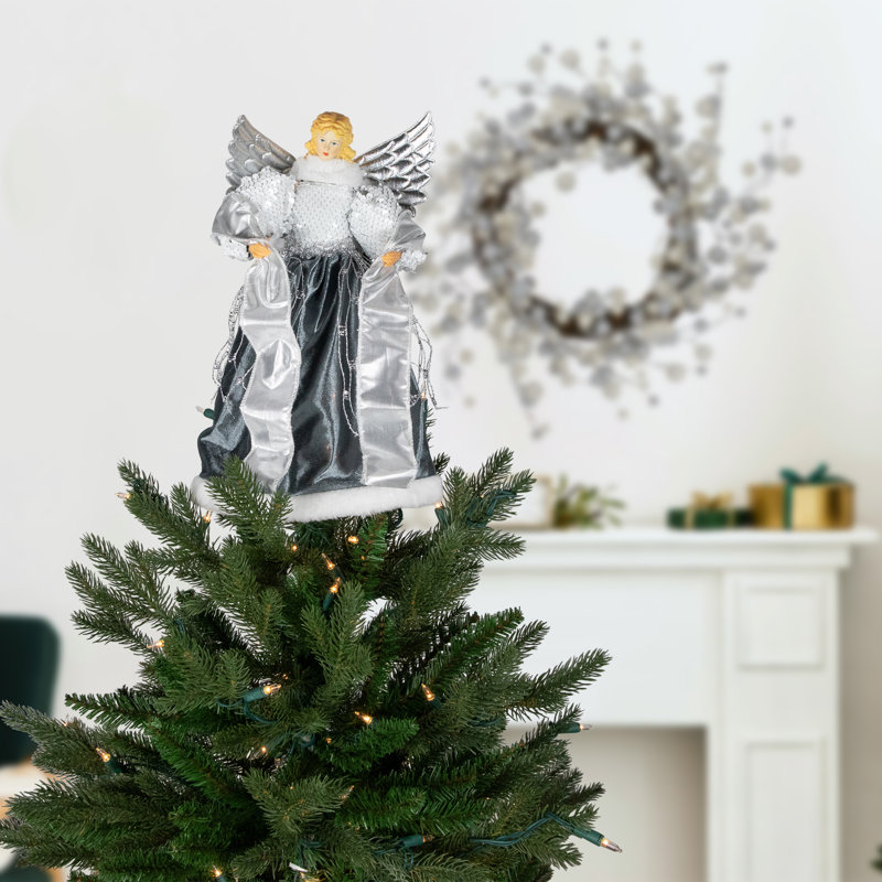 12'' Abstract Fabric Angels Tree Topper