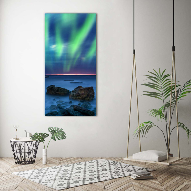 Aurora borealis 1 Piece Wrapped Canvas Wall Art