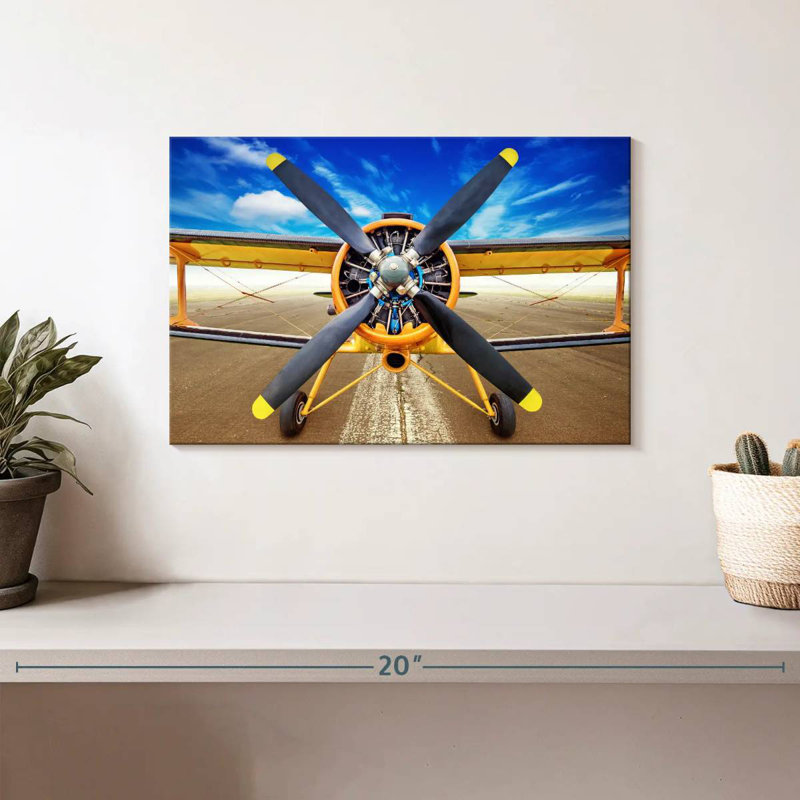 Mehar Runway Biplane, 8" H x 12" W