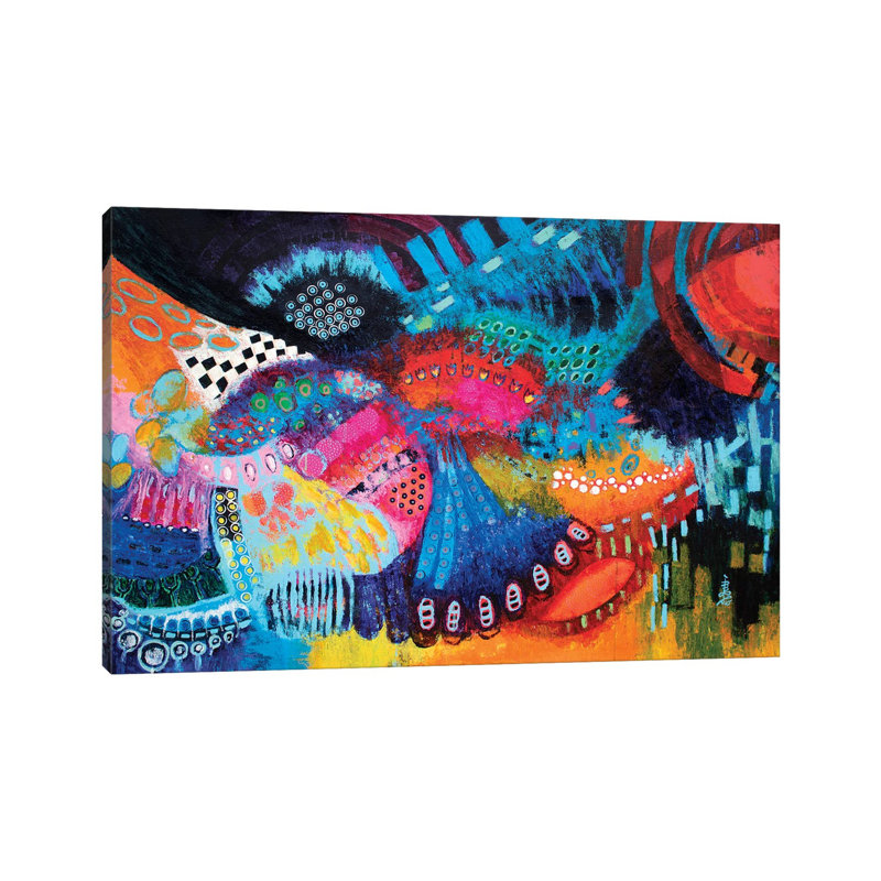 Masquerade by Misako Chida - Wrapped Canvas Painting, 20.32cm H x 30.48cm W x 1.91cm D