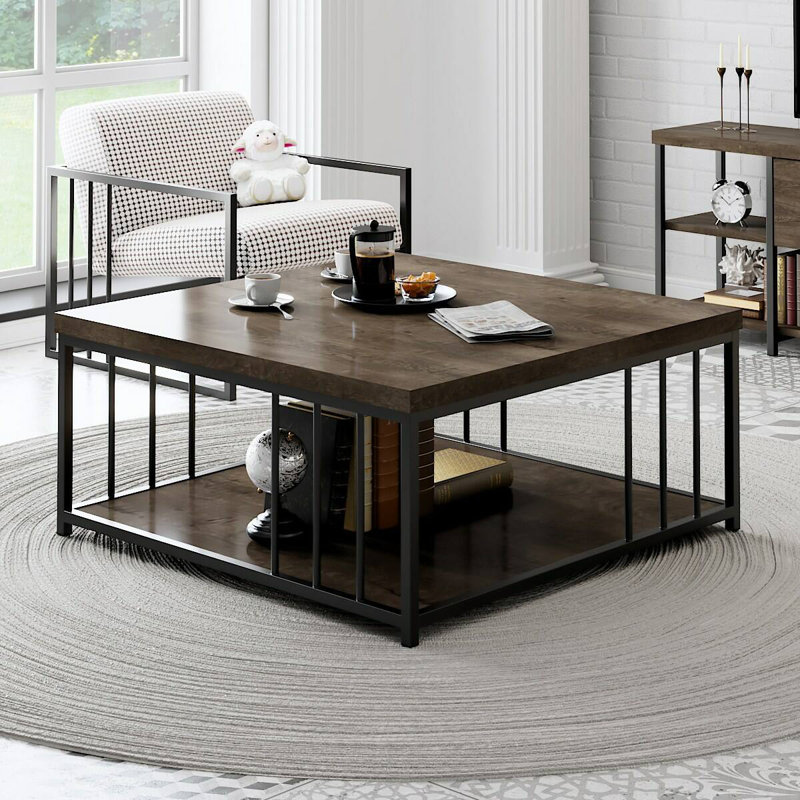 Aliona Coffee Table, Walnut/Black