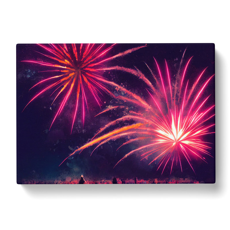 Pleasing Fireworks - Wrapped Canvas, 40cm H x 60cm W x 3cm D