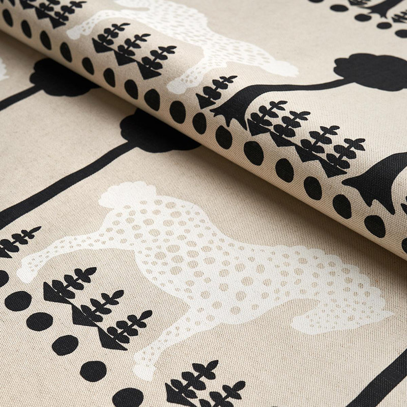 Polka Dot Pony Fabric, Natural
