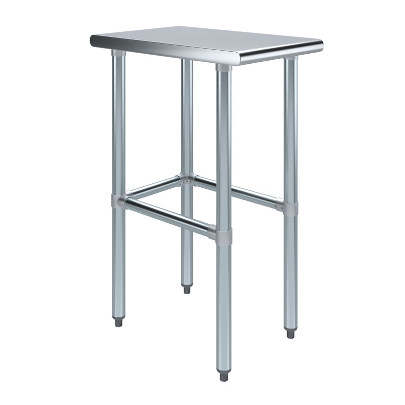 Table de travail en acier inoxydable, H 35 po x L 15 po x L 24 po