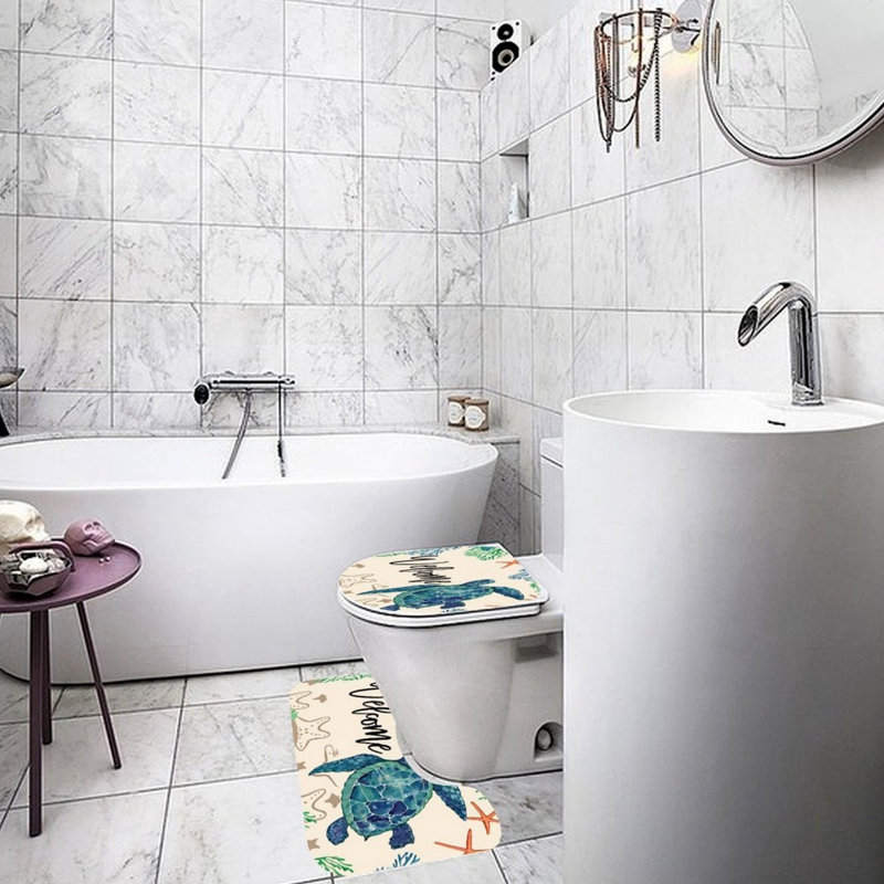 Ensemble de 2 tapis de salle de bain Watercolor