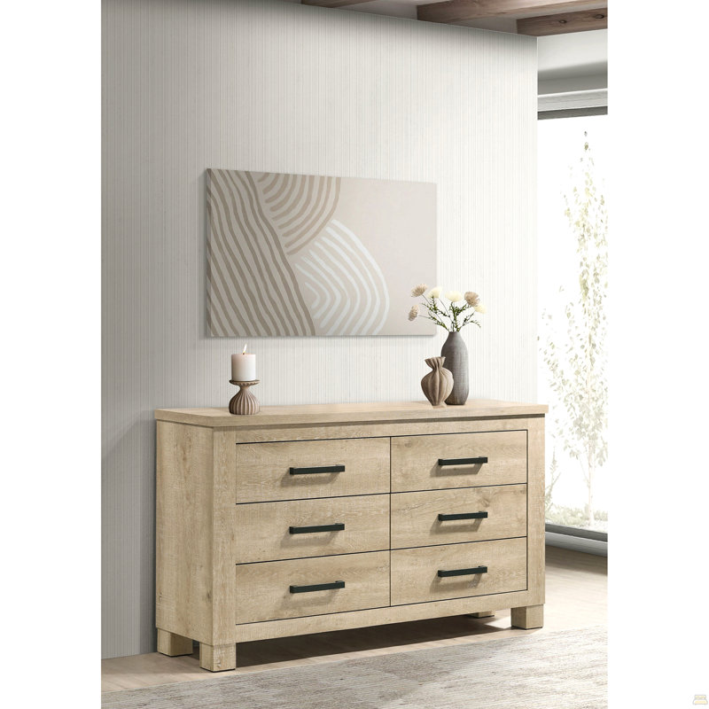Commode de chambre 6 tiroirs Sansome
