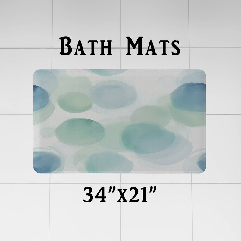 Rideau de douche avec tapis de bain, L 70 po x H 72 po