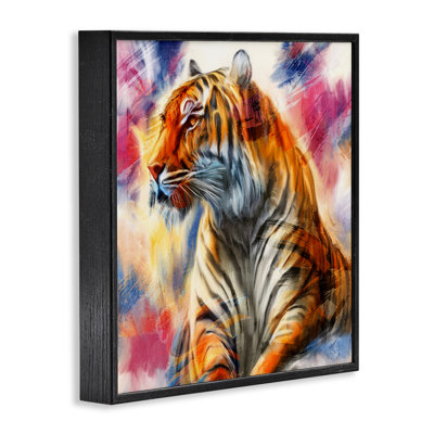 Giclée encadrée de tigre féroce et élégant, design par Kim Allen