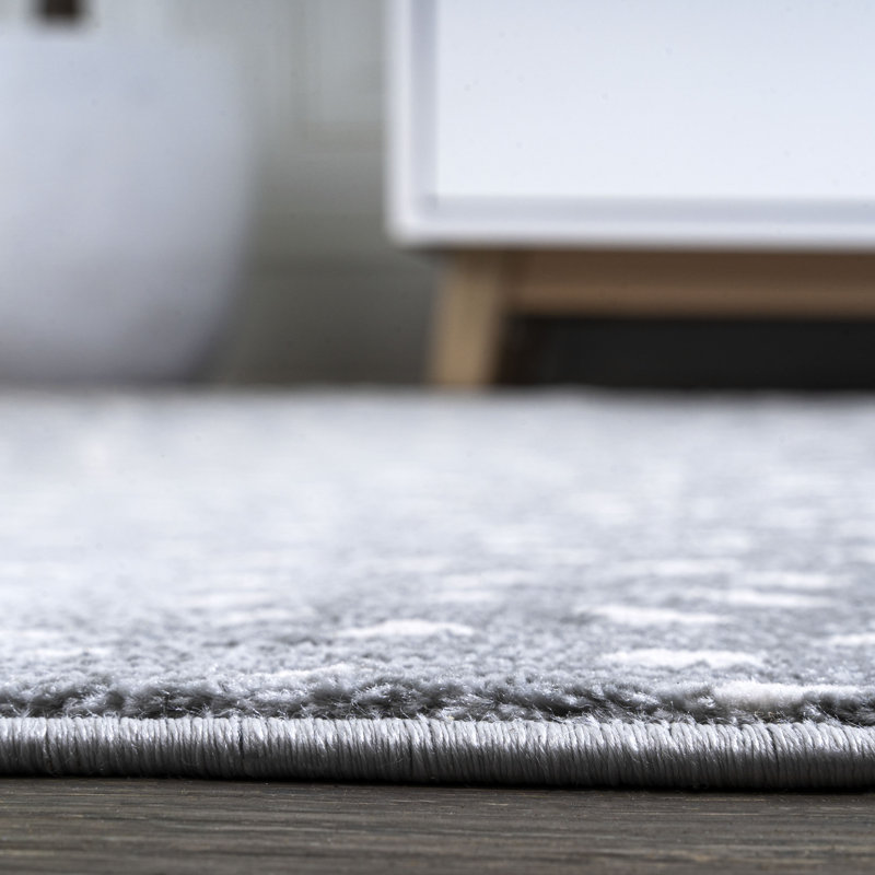 Tapis gris clair / crème Lindhaus, Rectangle 7 pi 8 po x 10 pi