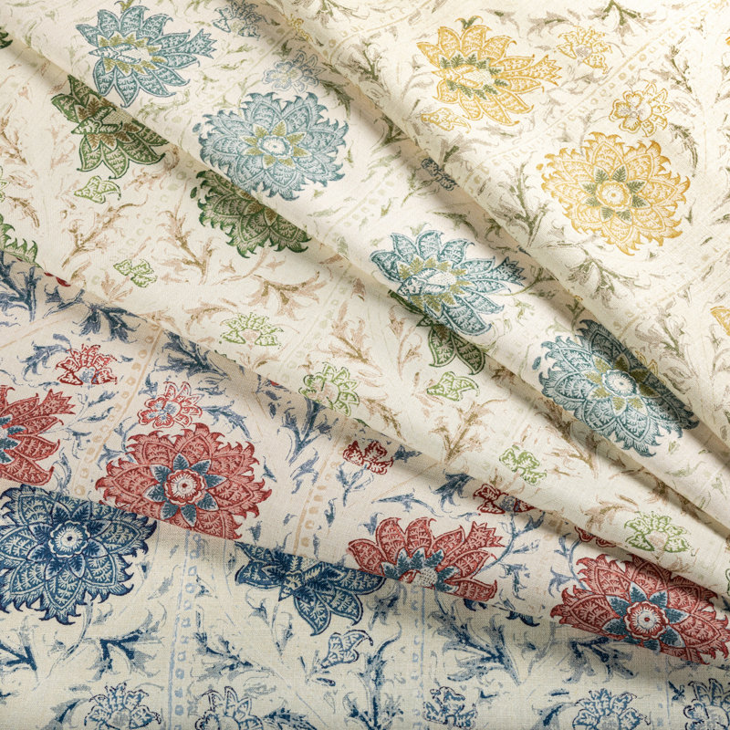 Calico Vine Fabric, Porcelain