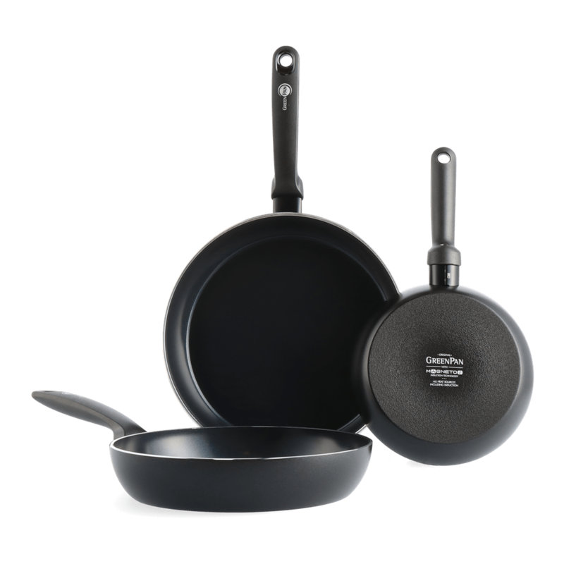 GreenPan Torino 3 Piece Aluminium Non-Stick 20cm, 24cm & 28cm Frying Pan Set