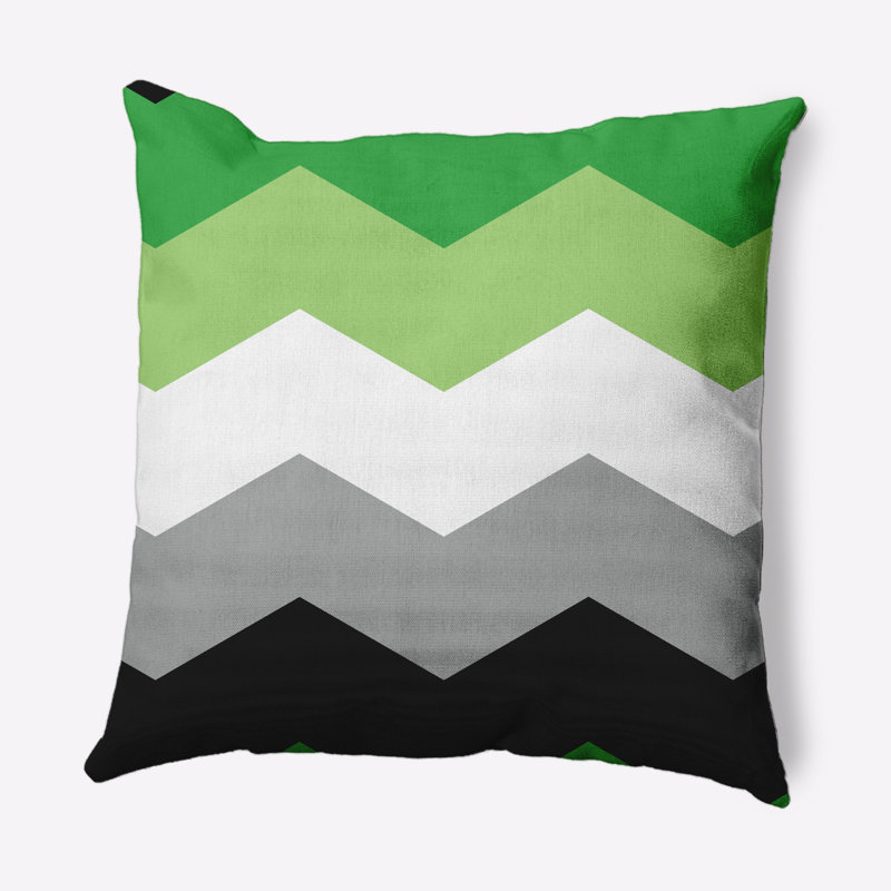 Coussin décoratif à chevrons Genrefluid, Vert, H 20 po x l 20 po