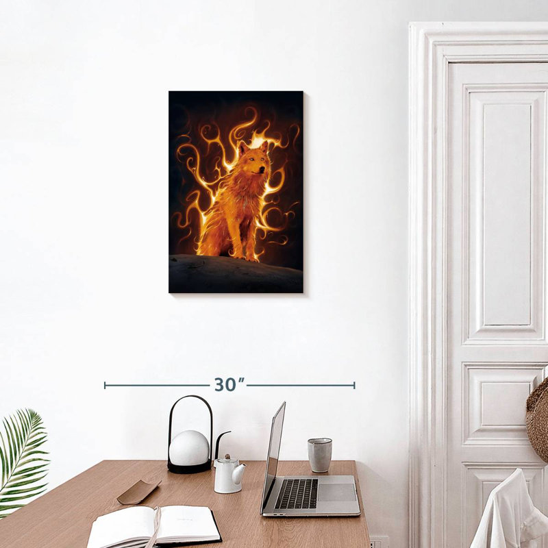 Brampt Phoenix Wolf, 24" H x 16" W