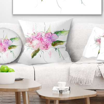 Pensées de fleurs - coussin à imprimé floral