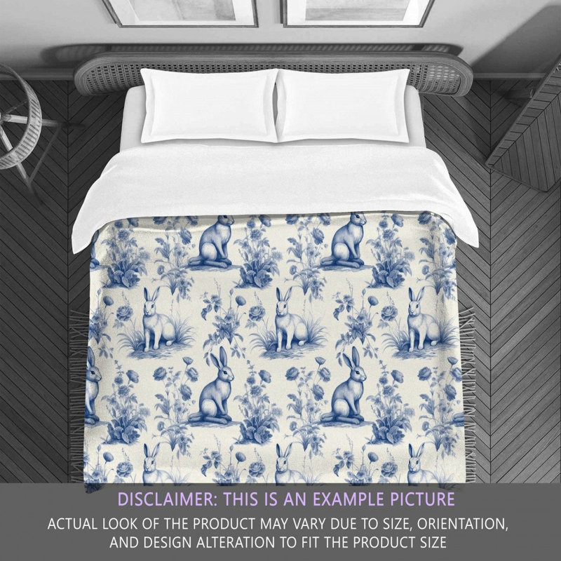 Bunny Blue Bedding, King Comforter