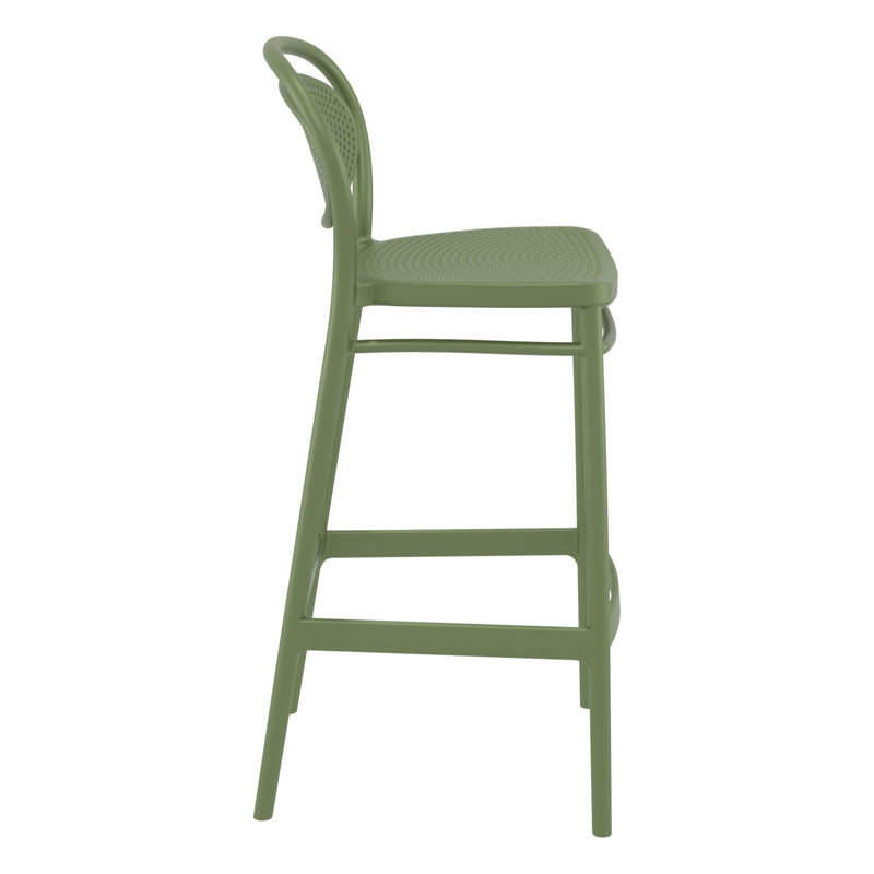 Tabouret de bar pour le patio Farrah, Vert olive, Tabouret de bar (siège d'une hauteur de 29,5 po)