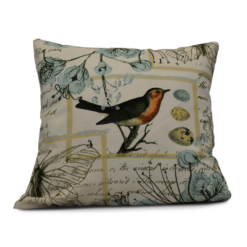 Funky Junky Floral Reversible Throw Pillow, Aqua, 26" H x 26" W