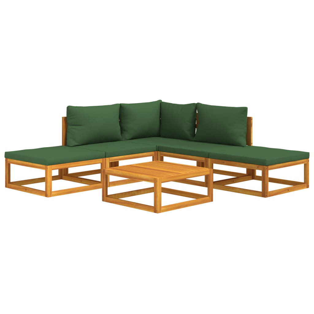 9-Sitzer Lounge-Set Lanaea aus Massivholz mit Polster