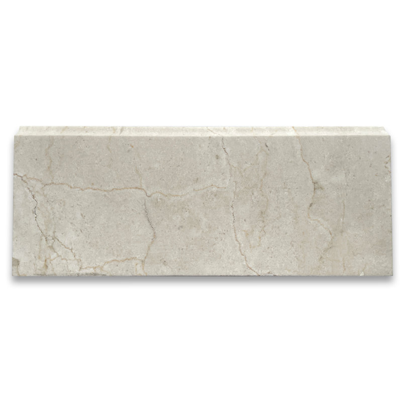 Carreau de couronne en marbre 12 po x 5 po beige