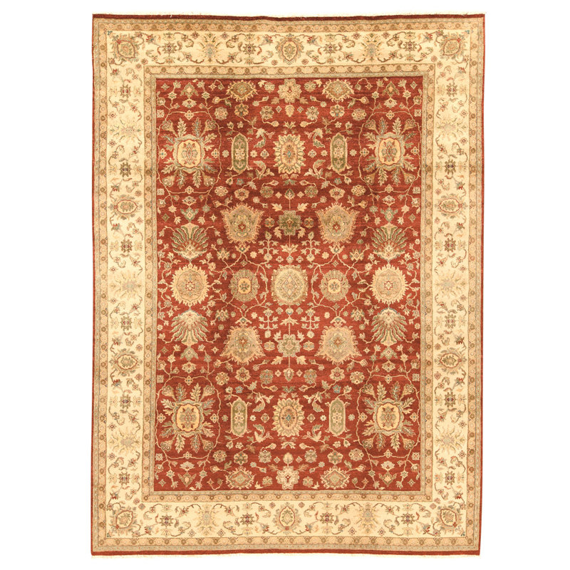 Tapis rectangulaire en laine noué à la main