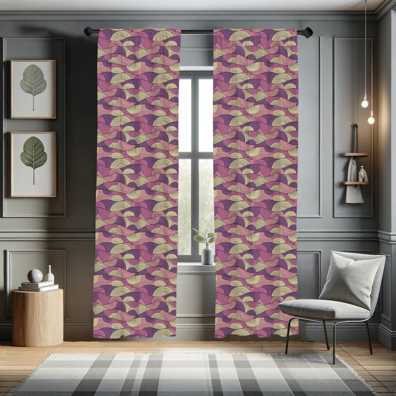 Panneaux de rideaux semi-transparents avec passe-tringle, 28 po x 63 po