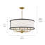  Lustre 6 lumières noir texturé Heddle 30,4 pouces-70048064