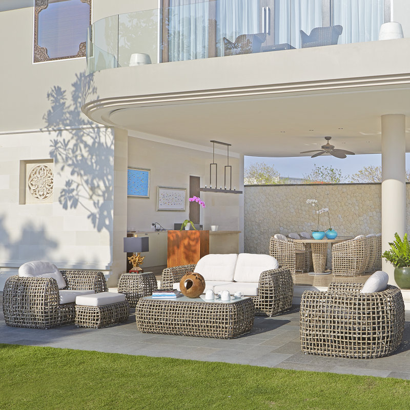 Dynasty Outdoor Lounge Chair, Canvas Canvas Sunbrella® Canvas, Kubu Mushroom