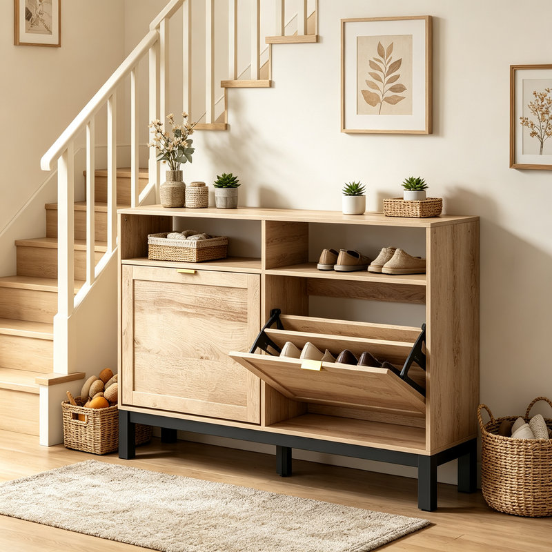 8 Pair Flip Down Shoe Storage