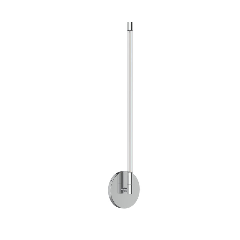 Motif Chrome LED Dimmable Cylinder Sconce 22.5"