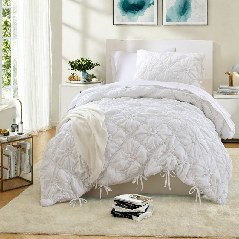 Ensembles de literie en microfibre confortables, motif floral chic pour la maison