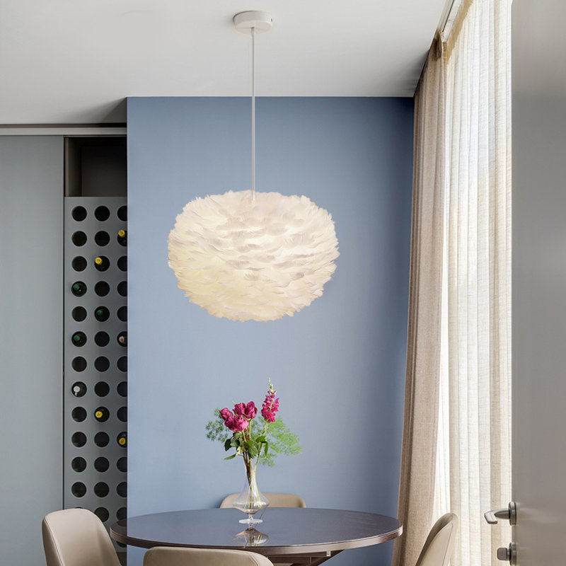 Luminaire suspendu géométrique à 1 lumière, H 9 po x l 15 po x P 15 po