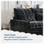 Canapé d'angle en L de 251 cm avec pouf amovible, canapé moderne 4 places en chenille noire