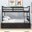 Twin Over Full Bunk Bed with Built-In Ladder-2131321294
