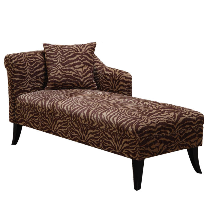 Chaise longue en chenille Patterson